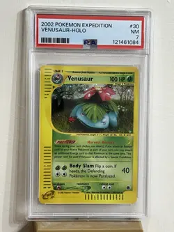 Pokemon TCG Venusaur Expedition Base Set 30/165 Regular Holo Rare PSA 7 - Image 1