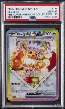 2025 POKEMON SVP EN-SV BLACK STAR PROMO #174 EEVEE EX PSA 10 - Image 1