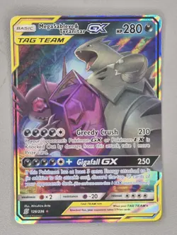 Pokemon TCG Mega Sableye And Tyranitar GX 126/236 Unified Minds Holo Rare Mint - Image 3