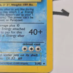 Blastoise Pokemon TCG Base Set 2/102 Holo Unlimited Holo Rare - Image 3