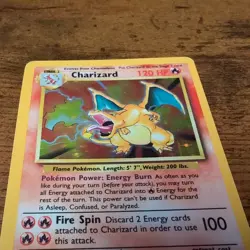 Pokemon TCG Charizard 4/102 Base Set Unlimited Holo Rare WOTC MP - Image 2