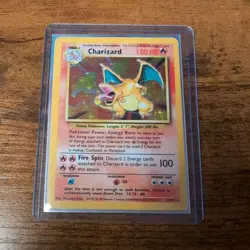 Pokemon TCG Charizard 4/102 Base Set Unlimited Holo Rare WOTC MP - Image 4