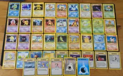 Lot Of 41 Base Set 4th Print (1999-2000) UK w/Holo Gyarados Pokemon! - Image 1