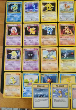 Lot Of 41 Base Set 4th Print (1999-2000) UK w/Holo Gyarados Pokemon! - Image 2