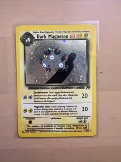 Pokemon Dark Magneton TCG Holo Rare Card 11/82 Unlimited - Image 1