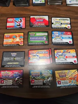 1500+ Pokemon Online Code Cards Bulk Lot From Many Mixed Sets UNUSED Card - Image 1