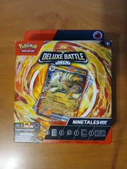 Pokemon TCG, Ninetales EX, Deluxe Battle Deck Box, 60 Cards Deck, Ready For Play - Image 1