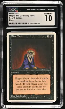 MIND TWIST 4th Edition Rare CGC 10 Gem Mint Vintage MTG [Nostalgium] - Image 1