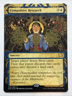 MTG Strixhaven: Mystical Archives Compulsive Research Foil Etched 014/063 LP R - Image 1