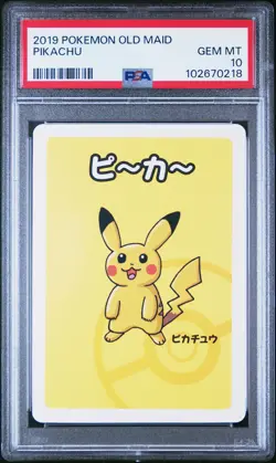 2019 POKEMON OLD MAID PIKACHU PSA 10 - Image 1