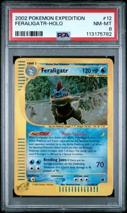 2002 Pokemon Expedition Feraligatr Holo Rare #12 PSA 8 - Image 1