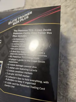 Brand New Sealed 2023 Crown Zenith Pokemon Center Elite Trainer Box Plus - Image 4