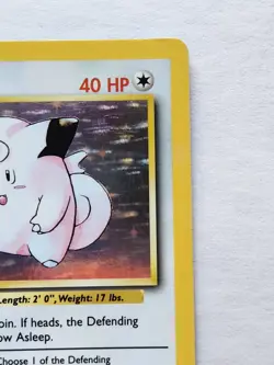 Pokemon TCG Clefairy Base Set Unlimited 1999 5/102 Holo Rare LP Vintage WOTC - Image 3