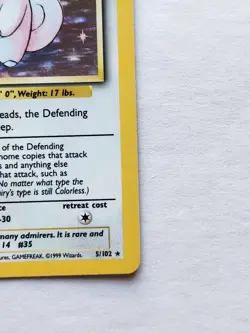 Pokemon TCG Clefairy Base Set Unlimited 1999 5/102 Holo Rare LP Vintage WOTC - Image 4