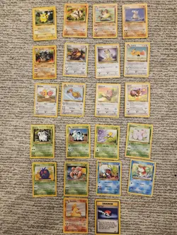 Lot Of 22 Pokemon TCG Jungle Set Commons/uncommons Ungraded NM Pikachu - Image 1