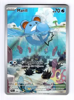 2023 Pokemon Paldea Evolved Marill #204 IR Illustration NM - Image 1