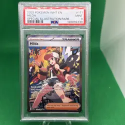 2025 POKEMON WHT EN-WHITE FLARE SPECIAL ILLUSTRATION RARE #171 HILDA PSA 9 - Image 1