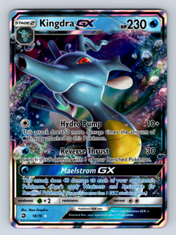 Pokemon Kingdra GX Ultra Rare S&M Dragon Majesty 18/70 - Image 3