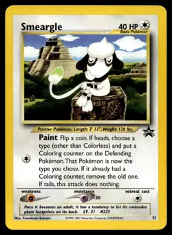 2001 Promos - Wizards Black Star 1 Smeargle Basic/Promo #32 - Image 1