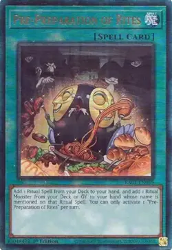 Yugioh! Pre-Preparation of Rites - RA01-EN055 - Prismatic Ultimate Rare - 1st Ed - Image 1
