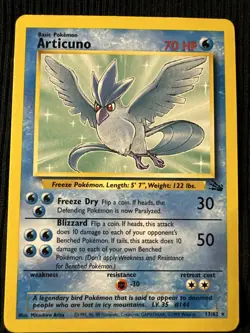 Pokemon TCG Articuno Fossil 17/62 Regular 1999-2000 Wizards Single Card - Image 1