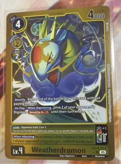 Digimon Card Game Weatherdramon EX10-014 C Alt Art Sinister Order Limited Foil - Image 1