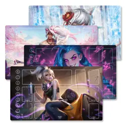 Ahri Jinx Akali Yasuo LoL Rune Dueling Mat - DIY Card Rubber Playmat - Image 1