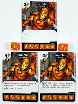 R2015 Wizkids/NECA Dice Masters MARVELT IRON MAN Dice/Card Set - Image 1
