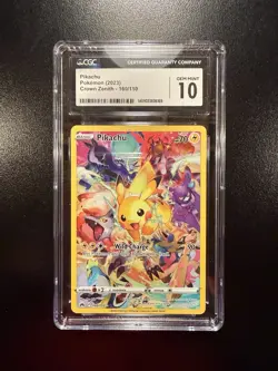 CGC 10 GEM MINT Pikachu 160/159 Crown Zenith Secret Rare Pokemon Card Holo - Image 1