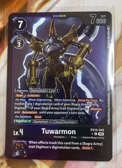 Digimon Card Game Tuwarmon EX10-045 U Alt Art Sinister Order Limited Foil - Image 1