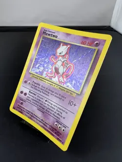 Pokemon Base Set Unlimited Mewtwo 10/102 Holo Rare Card - Image 4