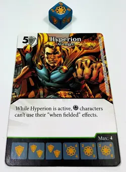 2015 Wizkids / Neca Dice Masters MarvelT Uncommon Card Hyperion Avenger + Cube - Image 1