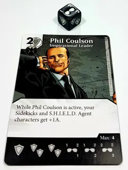 R2015 WIZKIDS Dice Masters MARVELT Common Card PHIL COULSON Inspirational... - Image 1