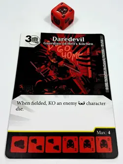 WIZKIDS Dice Masters MARVELT Rare Card DAREDEVIL - GUARDIAN OF HELL'S KITCHEN - Image 1