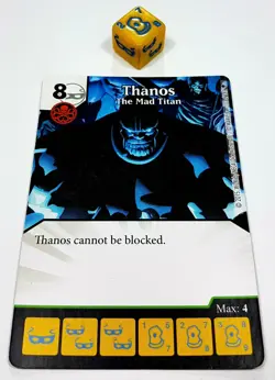 R2015 Wizkids/NECA Dice Masters MARVELT Uncommon Card THANOS - THE MAD TITAN - Image 1