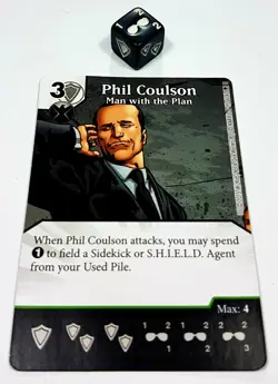 2015 Wizkids Dice Masters MarvelT Uncommon Card Phil Coulson Man With The Plan - Image 1