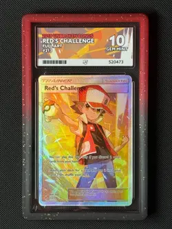 ACE 10 Red's Challenge 213/214 Full Art Pokemon Card SM Unbroken Bonds GEM MINT - Image 1