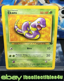 Ekans Team Rocket 56/82 Pokemon Card WOTC 2000 Vintage NM Free Shipping - Image 1