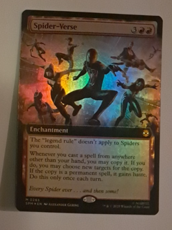 Spider-Verse Extended Art Foil NM Marvel Spiderman MTG MAGIC THE GATHERING - Image 1
