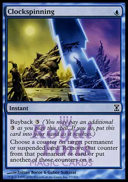 Clockspinning 1x FOIL TSP MTG Time Spiral Common MINT blue - Image 1