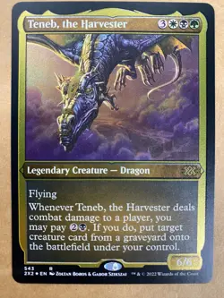 MTG 1x FOIL ETCHED Teneb, the Harvester 543 Double Masters 2022 Magic the x1 NM - Image 1