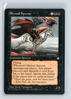 ABYSSAL SPECTER - MTG Magic the Gathering Card - Ice Age - Uncommon - Image 1