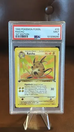 1999 Pokemon - Raichu 29/62 Fossil - Regular 1st Edition - Vintage Rare - Image 1