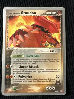 Pokemon TCG Team Magma's Groudon 9/95 2004 World Championship LP - Image 1