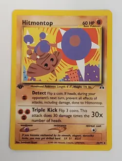 POKEMON HITMONTOP 23/75 NEO DISCOVERY 1st EDITION RARE LP - Image 1