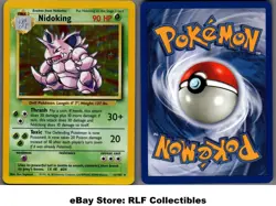 1999 Pokemon, Base Set, #11/102 Nidoking, Holo Rare - Image 1