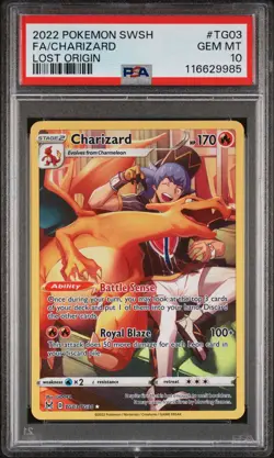 Charizard Lost Origin - Full Art - #TG03/TG30 Rare Pokemon TCG PSA 10 GEM MT - Image 1