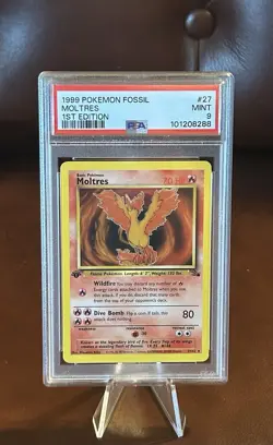1999 Pokemon - Moltres 27/62 Fossil - Regular 1st Edition - Vintage Rare - Image 1