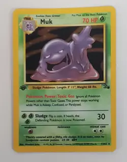 POKEMON MUK 13/62 HOLO 1st EDITION FOSSIL LP-NM - Image 1
