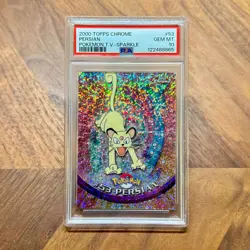 Pokemon Topps Chrome Sparkle Persian PSA 10 GEM MINT - Image 1